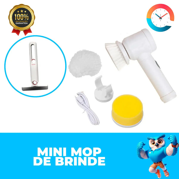 Escova de Limpeza 3 em 1 GT Elétrica® - Mini Mop de Brinde